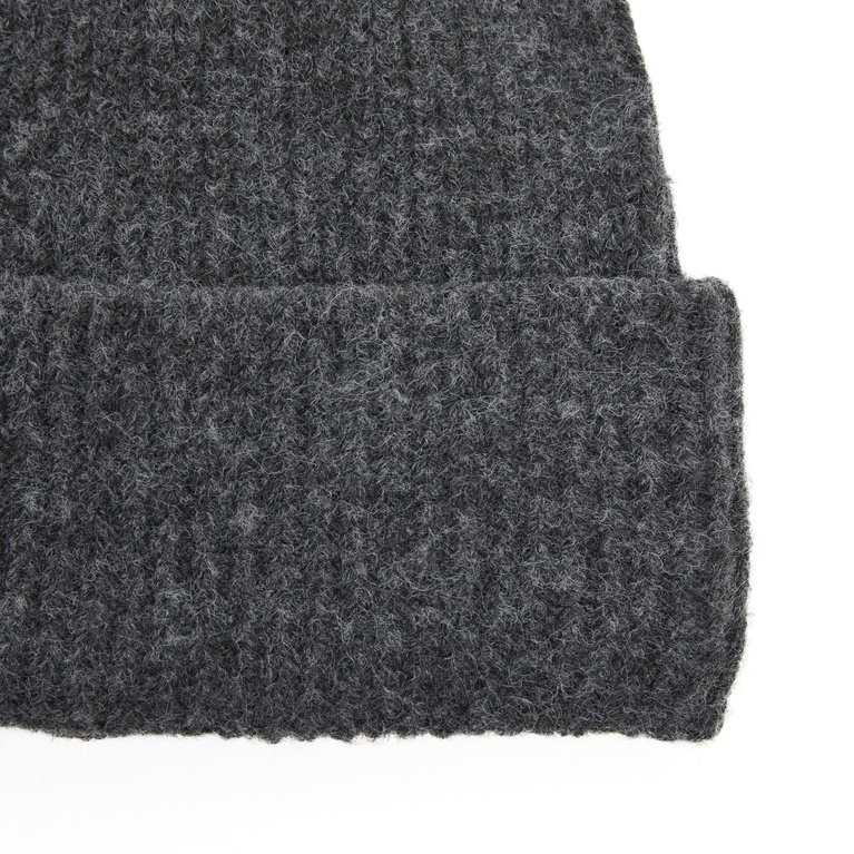 Rib-knit beanie "Bim" Dk Grey melange